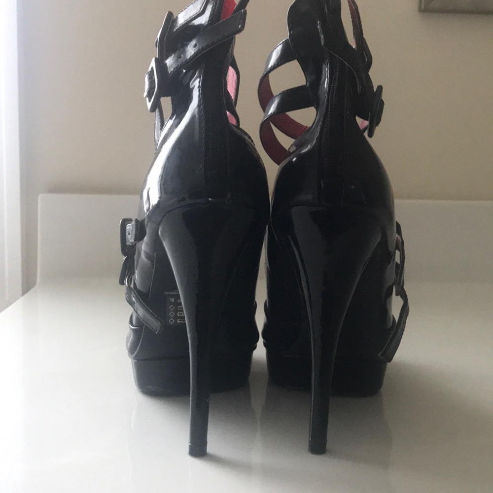 Promise platform strappy stilettos SZ 8.5 - Picture 6 of 10
